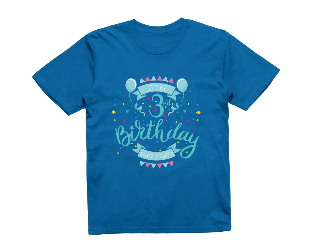 Reality Glitch It's My 3rd Birthday Boys Kids T-Shirt