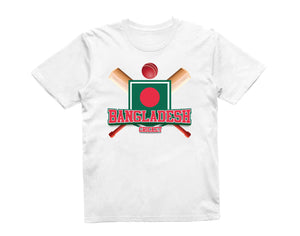 Reality Glitch Bangladesh Cricket Supporter Flag Kids T-Shirt