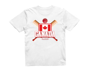 Reality Glitch Canada Cricket Supporter Flag Kids T-Shirt