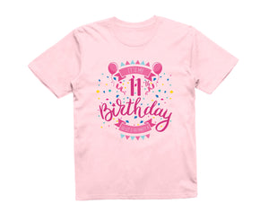 Reality Glitch It's My 11th Birthday Girls Kids T-Shirt
