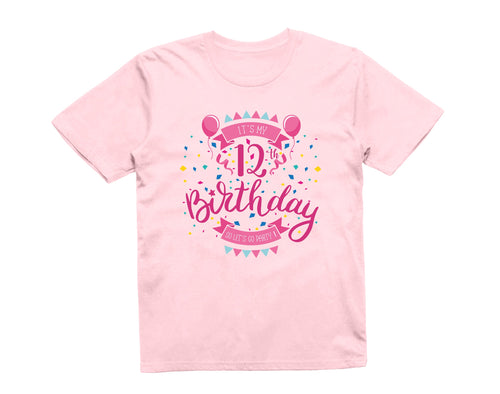 Reality Glitch It's My 12th Birthday Girls Kids T-Shirt