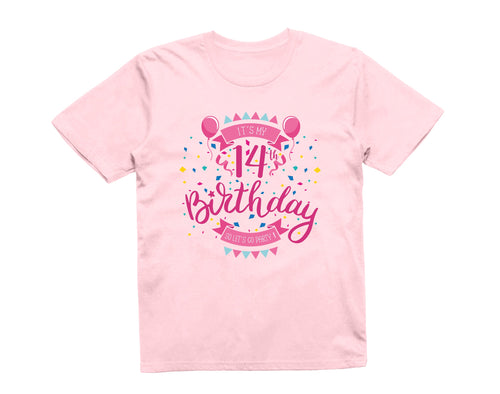 Reality Glitch It's My 14th Birthday Girls Kids T-Shirt