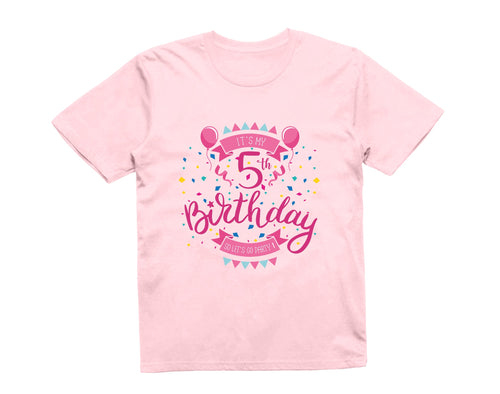 Reality Glitch It's My 5th Birthday Girls Kids T-Shirt