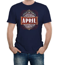 Reality Glitch Only Legends Are Born in April Birthday Mens T-Shirt