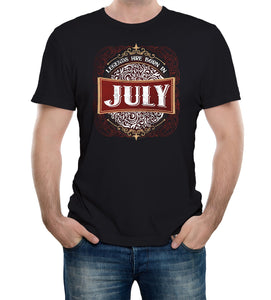Reality Glitch Only Legends Are Born in July Birthday Mens T-Shirt