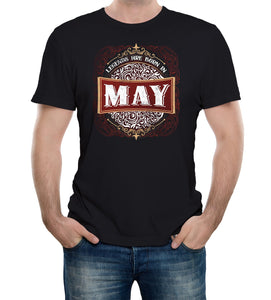 Reality Glitch Only Legends Are Born in May Birthday Mens T-Shirt