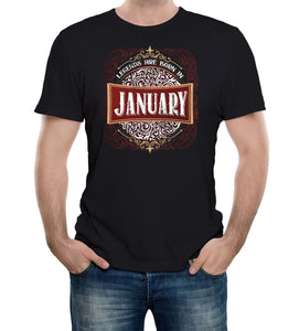 Reality Glitch Only Legends Are Born in January Birthday Mens T-Shirt