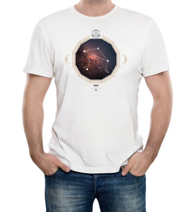 Reality Glitch Libra Star Sign Constellation Mens T-Shirt