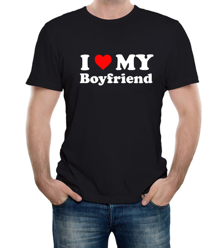 Reality Glitch I Love My Boyfriend Mens T-Shirt