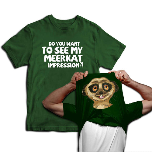 Reality Glitch Do You Want To See My Meerkat Impression? Flip Mens T-Shirt