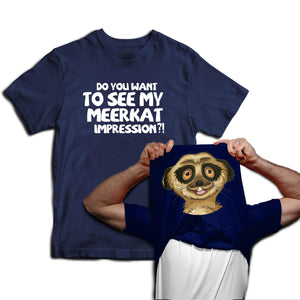 Reality Glitch Do You Want To See My Meerkat Impression? Flip Mens T-Shirt