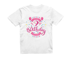 Reality Glitch It's My 9th Birthday Girls Kids T-Shirt