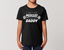 Reality Glitch I Get My Muscles From Daddy Kids T-Shirt