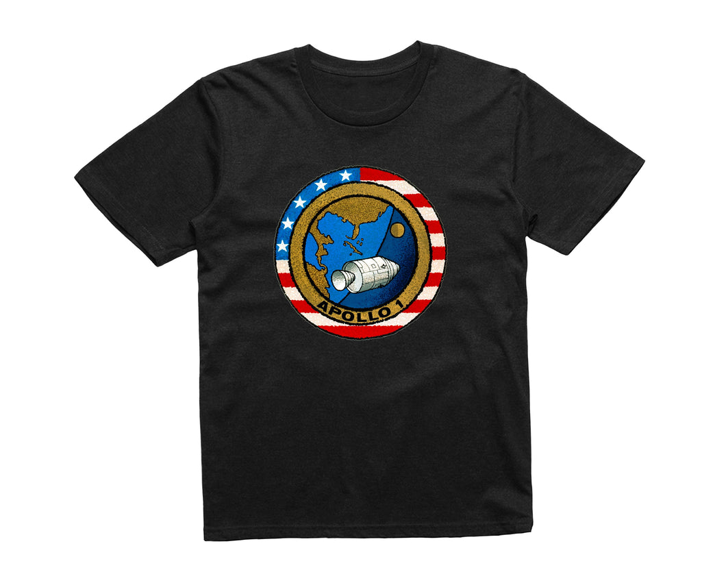 Reality Glitch NASA Apollo 1  Mission Crew Badge Logo Kids T-Shirt