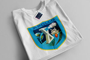 Reality Glitch NASA Apollo 10 Mission Crew Badge Logo Mens T-Shirt