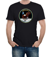 Reality Glitch NASA Apollo 11 Mission Crew Badge Logo Mens T-Shirt