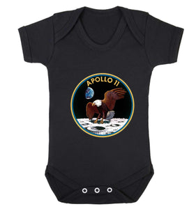 Reality Glitch NASA Apollo 11 Mission Crew Badge Logo Kids Babygrow