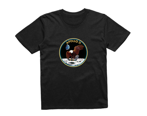 Reality Glitch NASA Apollo 11 Mission Crew Badge Logo Kids T-Shirt