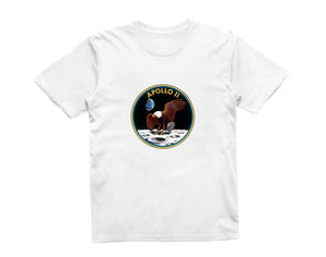 Reality Glitch NASA Apollo 11 Mission Crew Badge Logo Kids T-Shirt