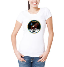 Reality Glitch NASA Apollo 11 Mission Crew Badge Logo Womens T-Shirt
