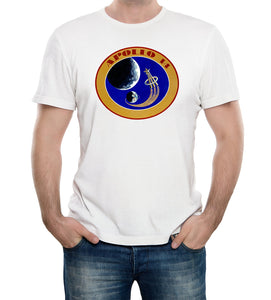 Reality Glitch NASA Apollo 14 Mission Crew Badge Logo Mens T-Shirt