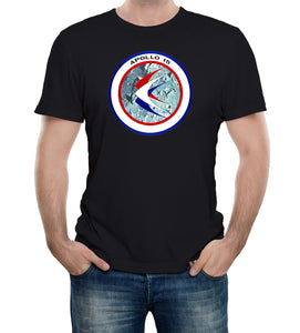 Reality Glitch NASA Apollo 15 Mission Crew Badge Logo Mens T-Shirt