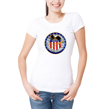 Reality Glitch NASA Apollo 16 Mission Crew Badge Logo Womens T-Shirt