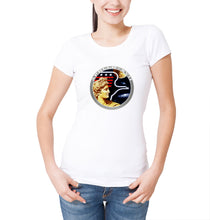 Reality Glitch NASA Apollo 17 Mission Crew Badge Logo Womens T-Shirt