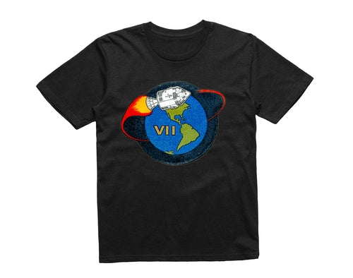 Reality Glitch NASA Apollo 7 Mission Crew Badge Logo Kids T-Shirt