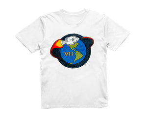 Reality Glitch NASA Apollo 7 Mission Crew Badge Logo Kids T-Shirt