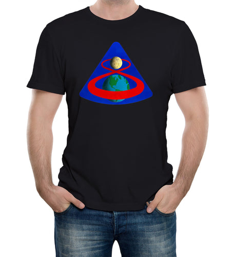 Reality Glitch NASA Apollo 8 Mission Crew Badge Logo Mens T-Shirt