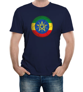 Reality Glitch Ethiopia Football Supporter Mens T-Shirt