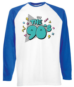Reality Glitch Off of the 90's Retro Design Mens Baseball Shirt - Long Sleeve