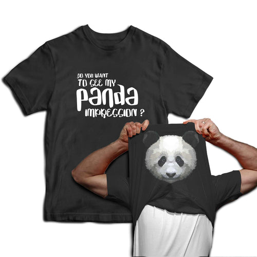 Reality Glitch Do You Want To See My Panda Impression? Flip Mens T-Shirt