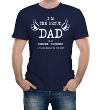 Reality Glitch Proud Dad of An Awesome Daughter Mens T-Shirt