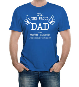 Reality Glitch Proud Dad of An Awesome Daughter Mens T-Shirt