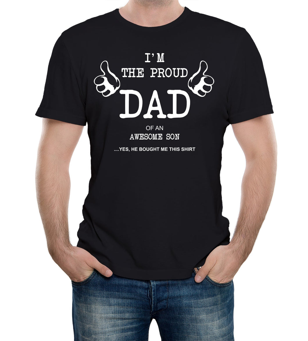 Reality Glitch Proud Dad of An Awesome Son Mens T-Shirt