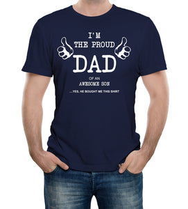 Reality Glitch Proud Dad of An Awesome Son Mens T-Shirt