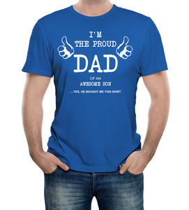 Reality Glitch Proud Dad of An Awesome Son Mens T-Shirt