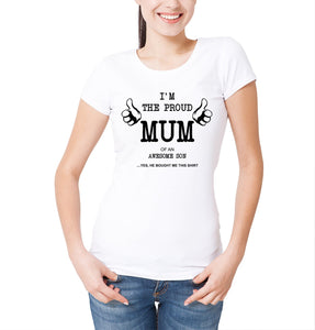 Reality Glitch Proud Mum of an Awesome Son Womens T-Shirt