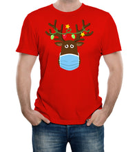 Reality Glitch Rudolph The Reindeer Covid Mask Mens T-Shirt