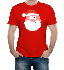 Reality Glitch Men's Santa Claus Face Christmas T-Shirt