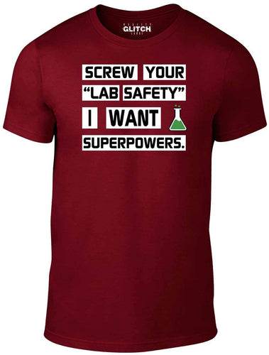 Men's Burgundy T-Shirt With a Screw Your 