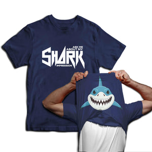 Reality Glitch Ask Me About My Shark Impression Flip Mens T-Shirt