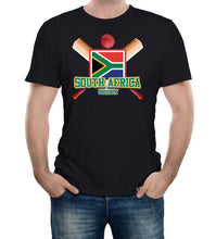 Reality Glitch South Africa Cricket Supporter Flag Mens T-Shirt