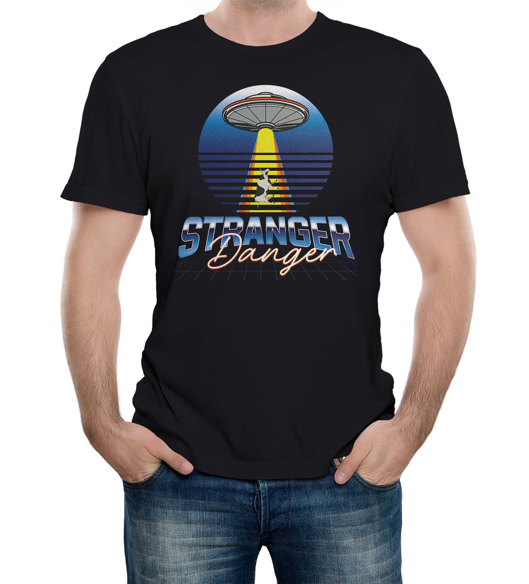 Reality Glitch Stranger Danger UFO Mens T-Shirt