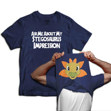 Reality Glitch Ask Me About My Stegosaurus Impression Flip Mens T-Shirt