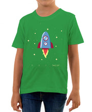 Reality Glitch Rocket Ship Take Off Kids T-Shirt
