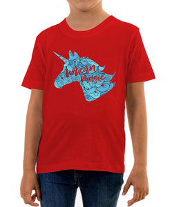 Reality Glitch Unicorn Magic Kids T-Shirt