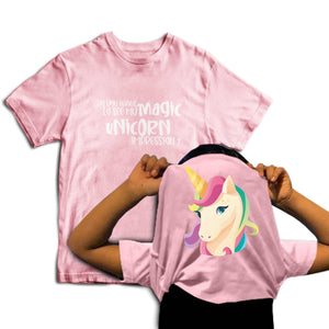 Reality Glitch Do You Want To See My Magic Unicorn? Flip Kids T-Shirt